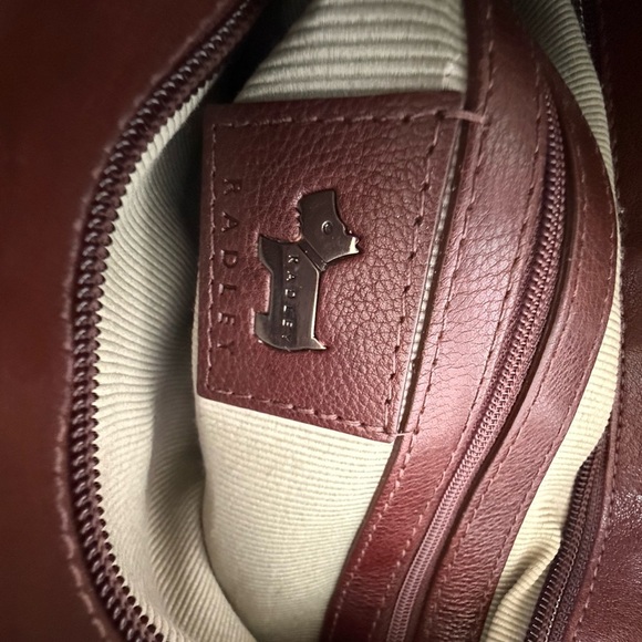 Radley London Messenger Crossbody Satchel Brown Leather Adjustable Bag - Picture 9 of 14